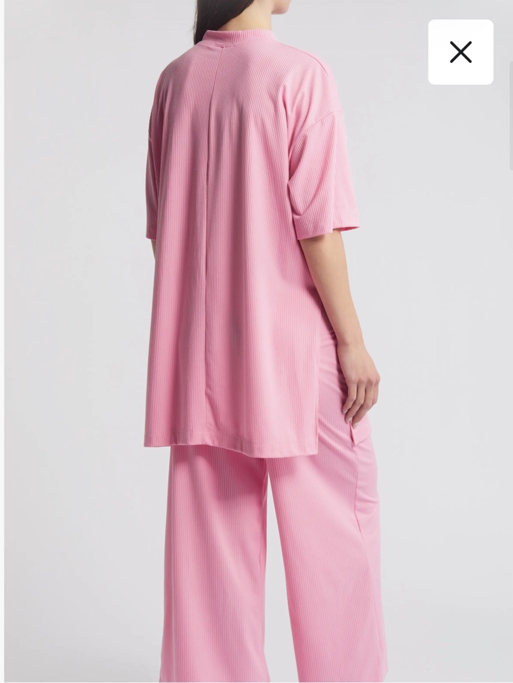Lex Rib Oversize T-Shirt & High Waist Crop Pants - Picture 2 of 5